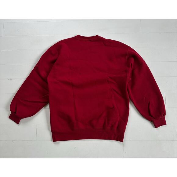 Vintage 90s Russell Athletic Red Crewneck Sweatshirt Large 21.5 x 27 - Picture 3 of 4
